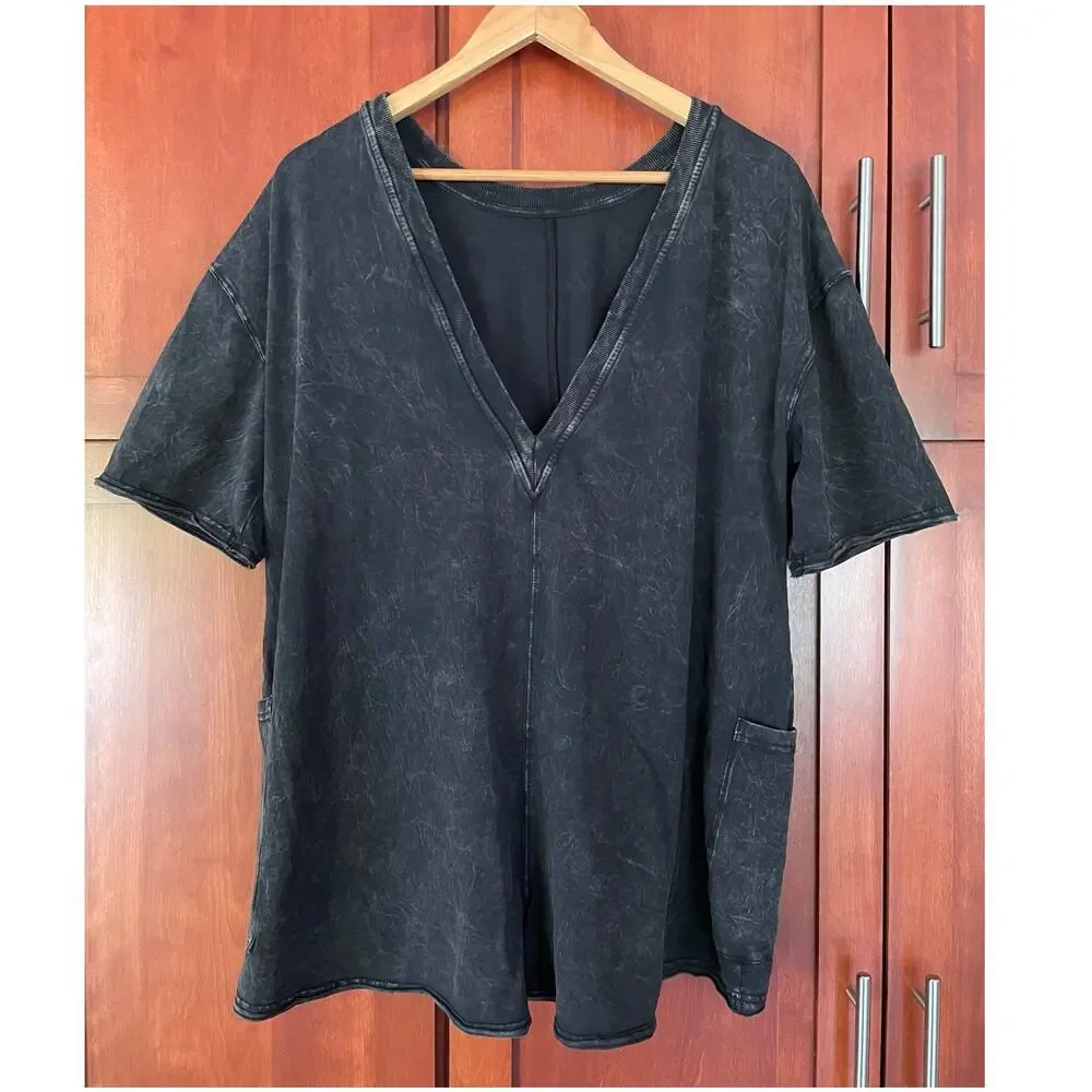 Free People Movement Hot Shot Tee Romper Black Size Small NEW